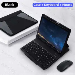 Premium Magnetic Keyboard Case with Transparent Cover and Mouse - iPad Pro 11 (Black Mouse)