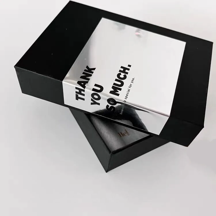 Shiny Silver Gold Packaging Box Sticker Thank You Labels