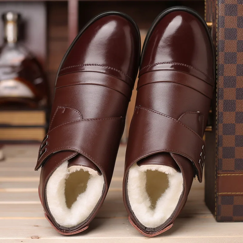 Men Winter Boots Chelsea Genuine Leather Ankle Boots,winter snow boots,men boots