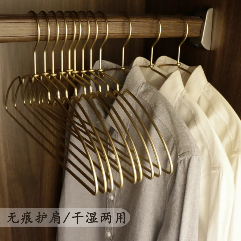 

5pcs/10pcsHanger Traceless Home Space Aluminum Hanger Anti-shoulder Corner Clothes Rack Wardrobe Balcony Clothes Holder Trouser