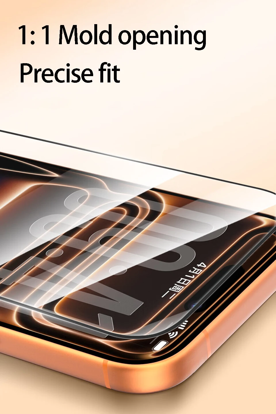 4 Stück HD-Glas-Displayschutzfolie für iPhone 17 16 15 14 13 12 11 Pro Max Plus XR mit Oleophober Beschichtung Gehärtetes Glas Schutzfilm – Detail 4