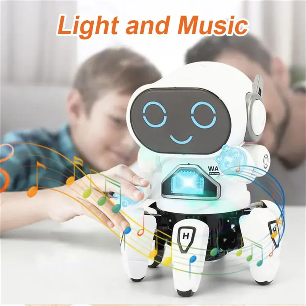 Kids Dance Robots Music LED 6 Claws Octopus Robot Birthday Gift