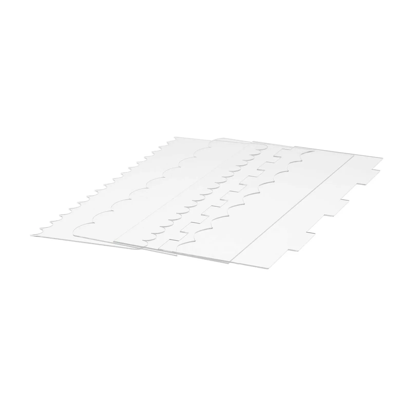 6 Pcs Cake Scrapers 9.45 Inch Large Clear Cake Scraper Acrylic Cake