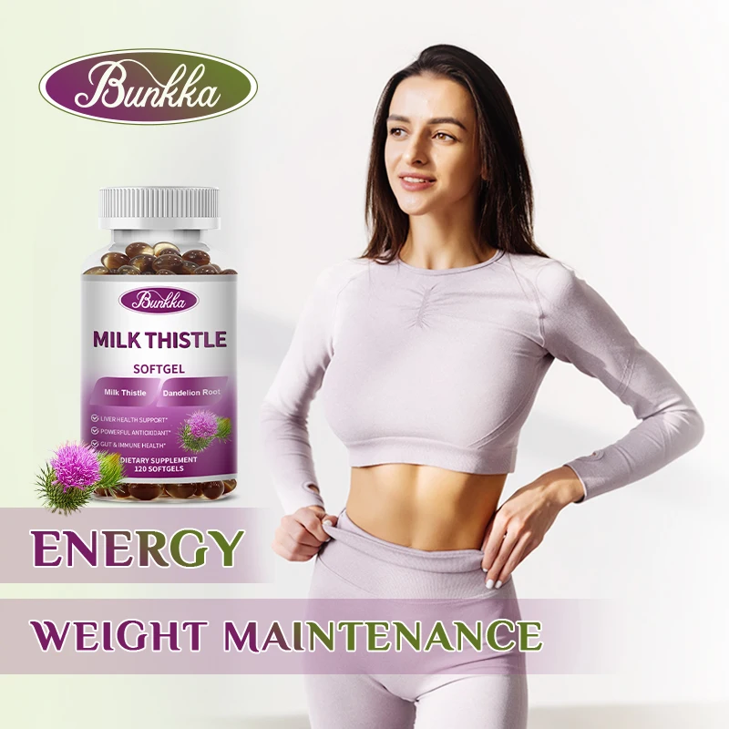 BUNKKA Milk Thistle Capsules 1000mg Dandelion Root Extract Liver Health Support Gut&Immune Health Skin Beauty Liver Function