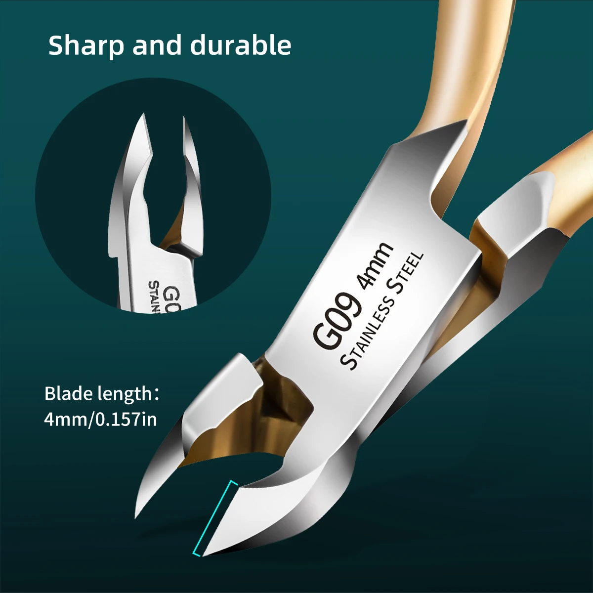 Description Picture 6 of itemGold Dead Skin Scissors Nail Salon Special Exfoliating Dead Skin Pliers Stainless Steel Nail Clipper Barb Scissors