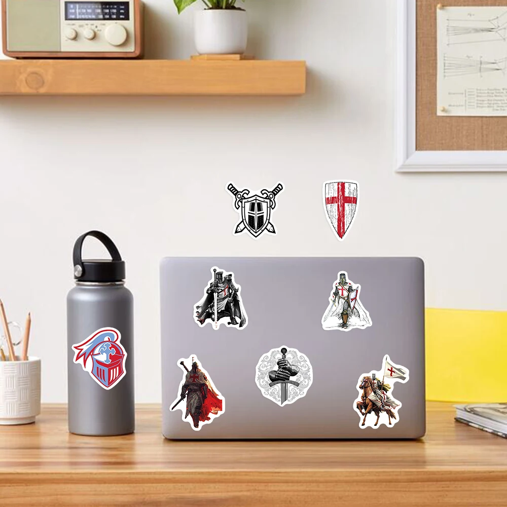 Crusader Templar Knight Stickers Art DIY Gift Kids Toy Decal For Laptop Phone Scrapbook Luggage Decorative Bottles Waterproof cartoon stickers,decorative stickers,self adhesive stickers,custom stickers,stationery stickers,paper stickers,adhesive stickers,decorative labels stickers,cartoon sticker,diy scrapbooking accessories