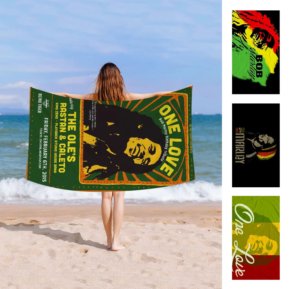 Bob-Marley-Quotes Rasta Reggae Towel Microfiber Beach Towel Absorbent Quick dry Soft Yoga Swimming Resort Mountain Climbing