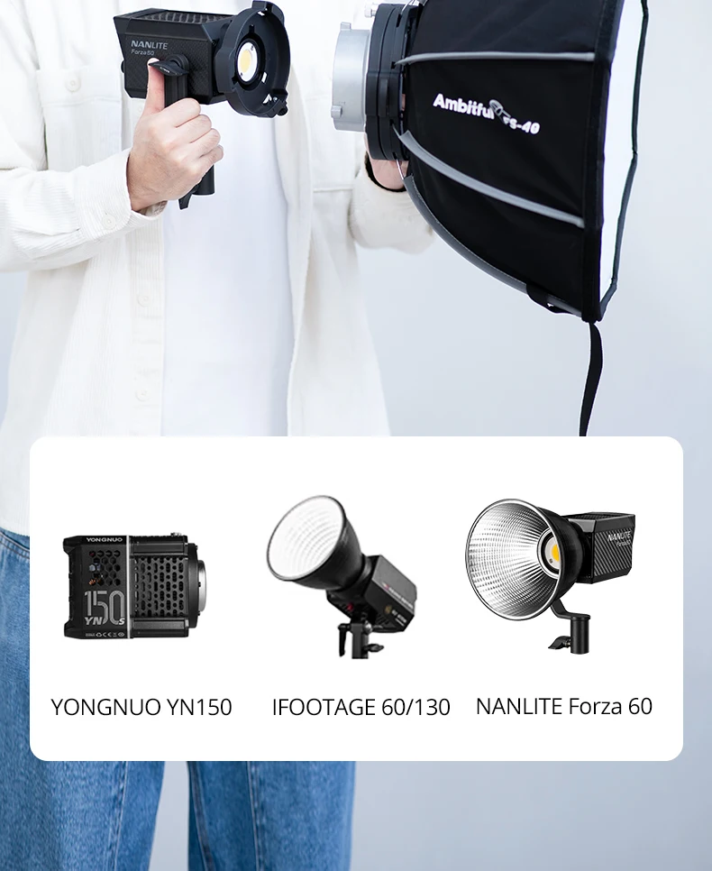 MB01 MB02 Mini Mount to Bowens Mount Adapter Quick Set-up for YONGNUO YN150 IFOO
