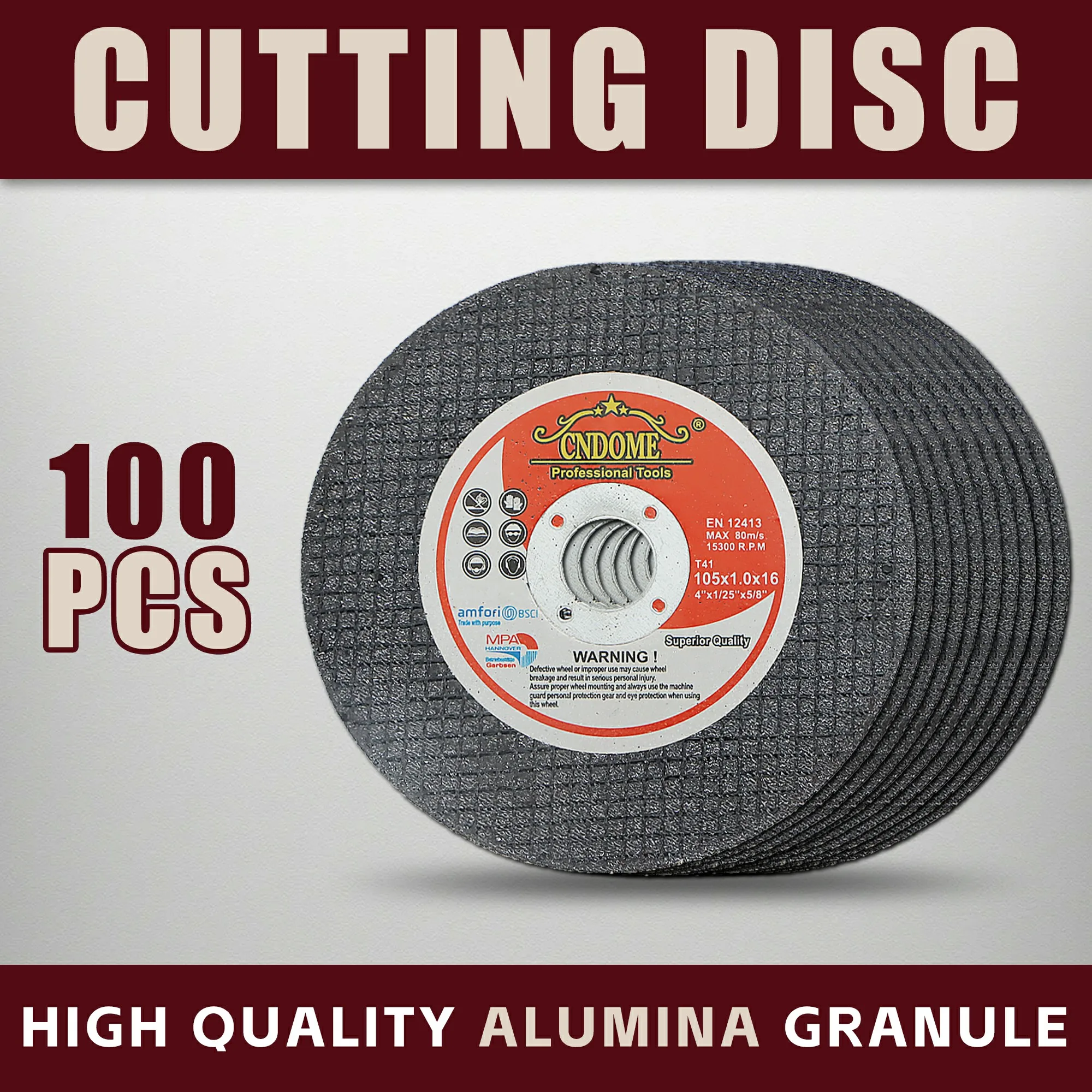 100 Pack 4 Inch x 0.040 Inch x 5/8 Inch Metal and Stainless Steel Cut Off Wheels Fit for Angle Grinders