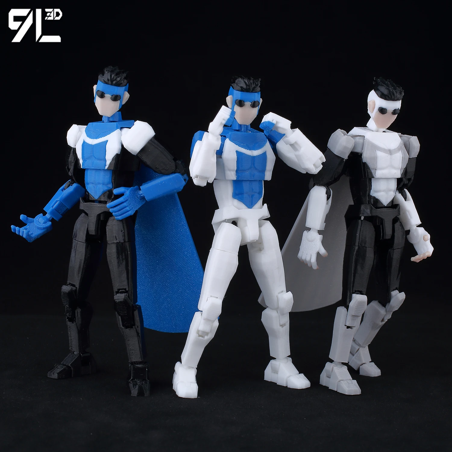 9L3D Printed Anime Model Multi-Jointed Lucky 13 Invincible T13