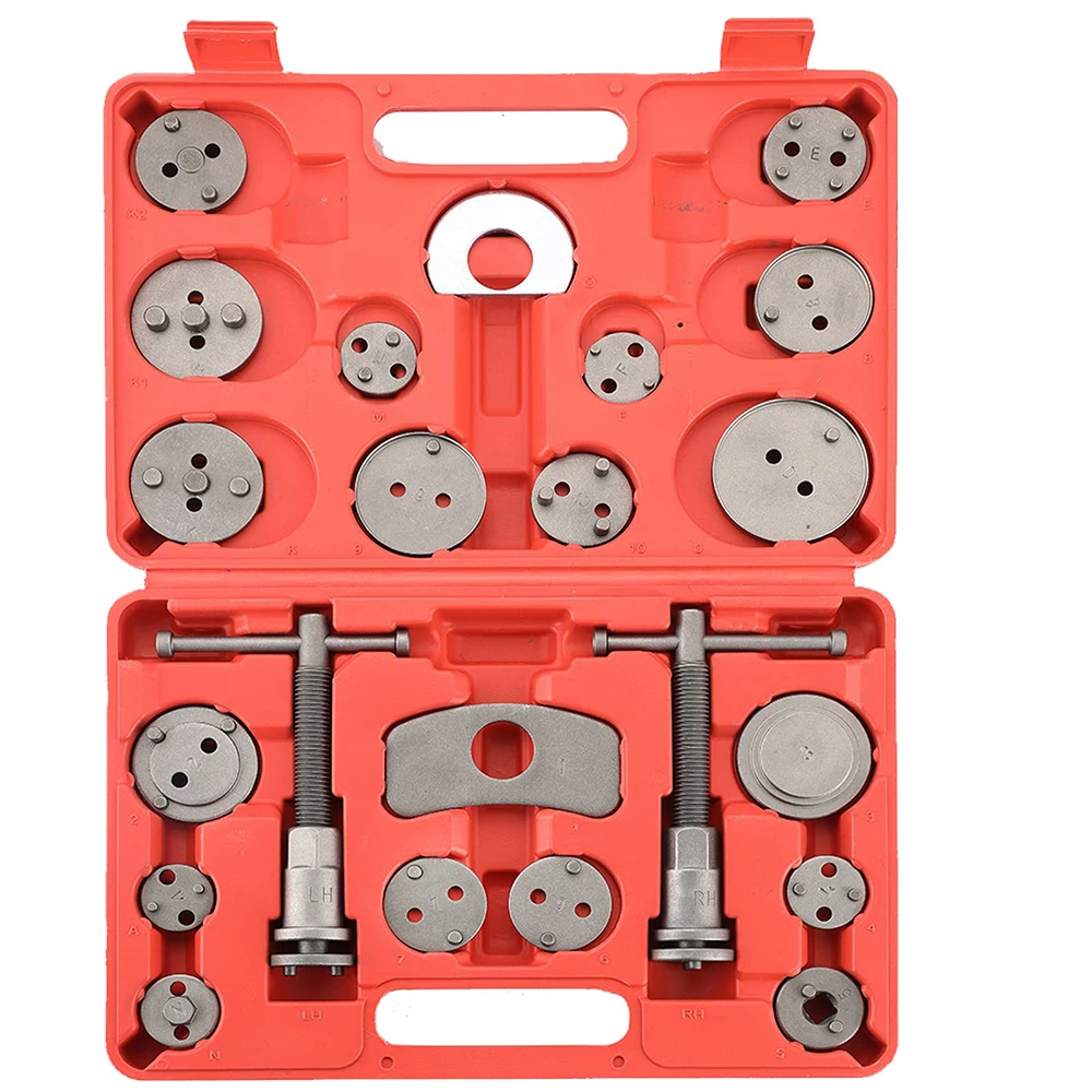 Full 22-piece brake caliper tool kit laid out