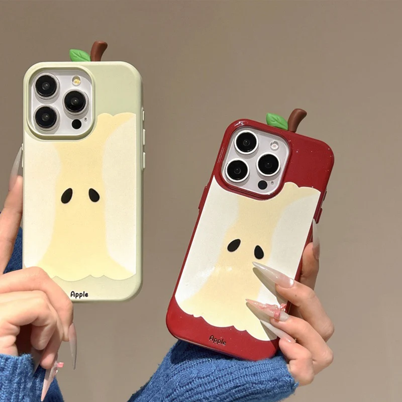 Korean Style 3D Apple Core Anti-Drop Phone Case