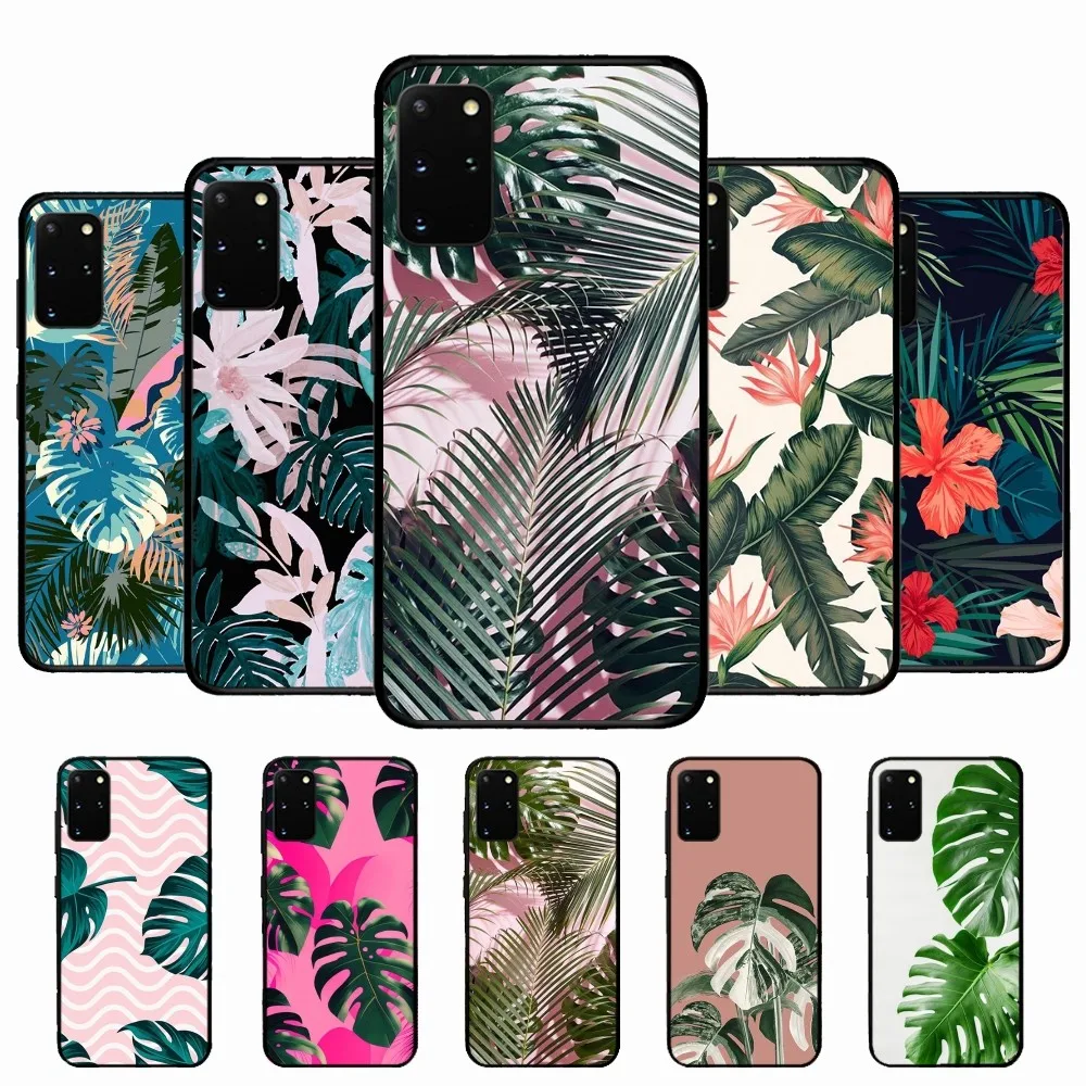 Custodia Per Telefono Monstera Green Leaves Per Samsung S 9 10 20 21 22 23 30 23Plus Lite Ultra Fe S10Lite Fundas