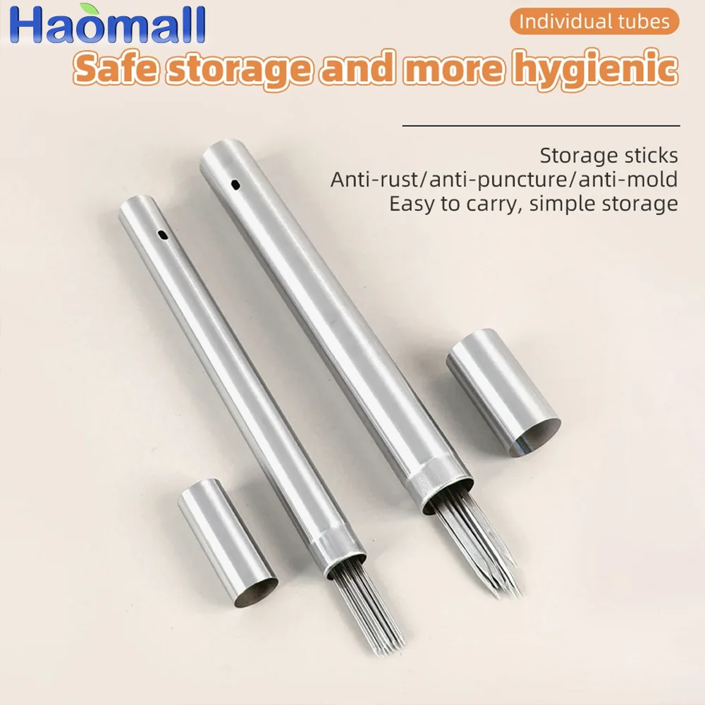 Barbecue Skewers Stainless Steel Barbecue Skewer Reusable BBQ Skewers Kebab Iron Stick For Outdoor Camping Picnic Cooking Tools