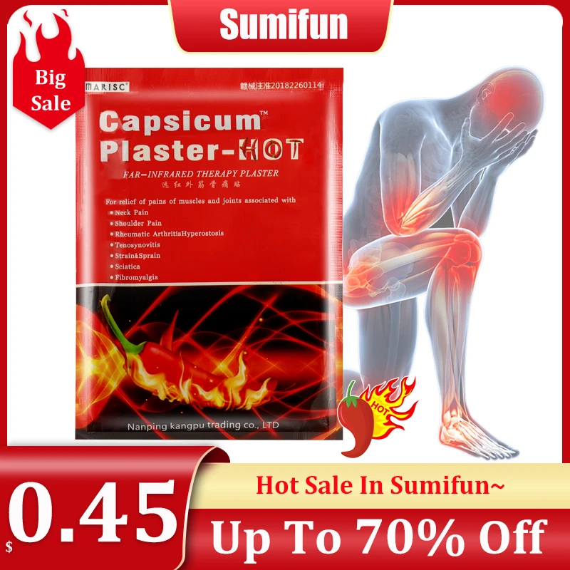 8pcs=1bag Hot Sale Chili Analgesic Patch Muscle Joints Sprain Care