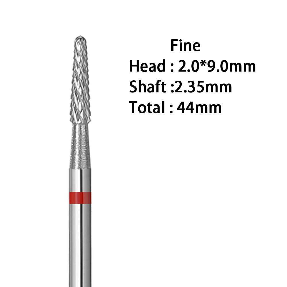 Nail Drill Bit 4 Grits Carbide Nail Drill Bit Electric Milling Cutter for Manicure Rotate Burr Remove Gel Polish Tools Nail Files Accesories
