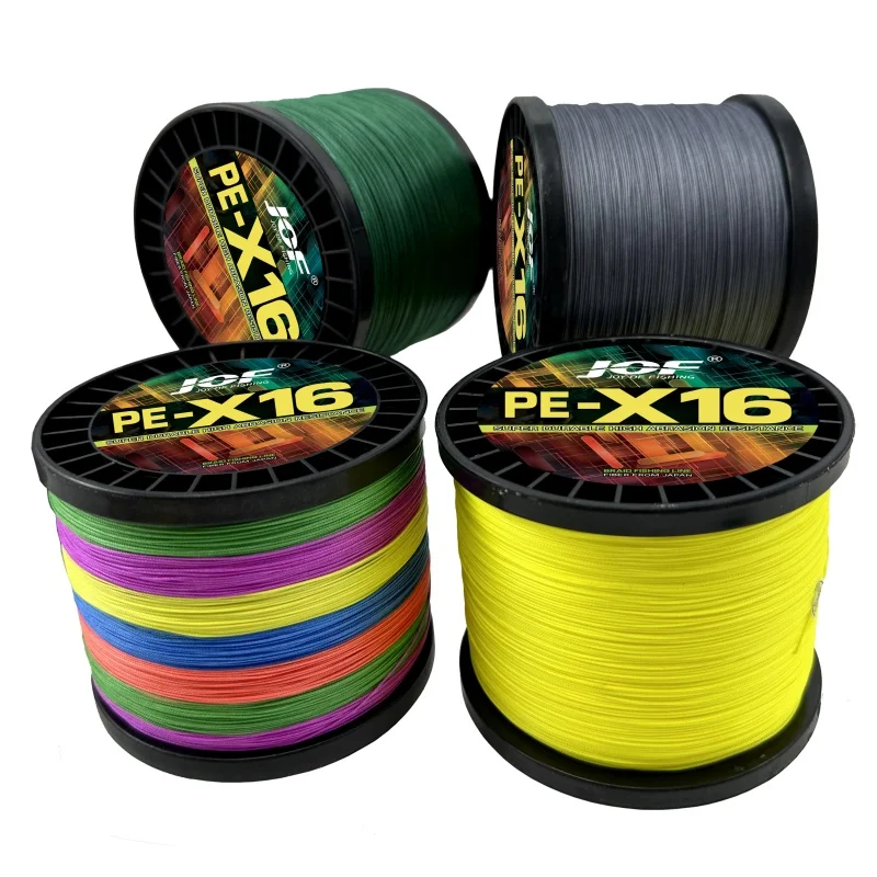 JOF Brand X16 Smooth Durable PE Braided Fishing Line Pesca Japanese Saltwater Floating Wire 100/300m 25-200LB Weave Tool Peche 2