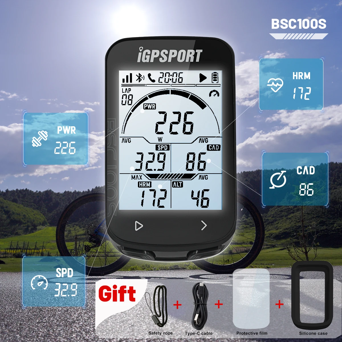 IGPSPORT GPS BSC100S 100S 공식 스토어 사이클 컴퓨터 무선 속도계, 자전거 디지털 스톱워치 사이클링 주행 ...
