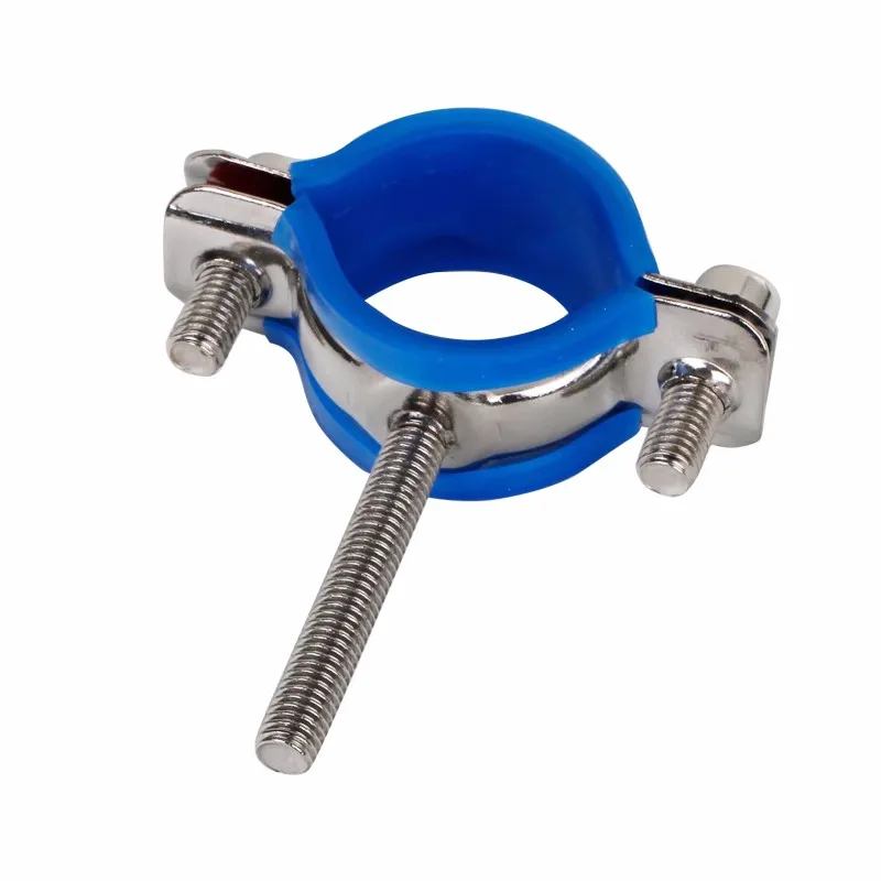 

1Pcs M8 Screw Rod 50mm Fit 8-108mm OD Tube 304 Stainless Steel Pipe Hanger Bracket Clamp Suppoert Clip With Blue Case Homebrew