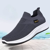2025 Men Sneakers Platform Breathable Mesh Slip on Sock Shoes Summer Outdoor Wear Running Fitness Sports Shoes Zapatillas Hombre