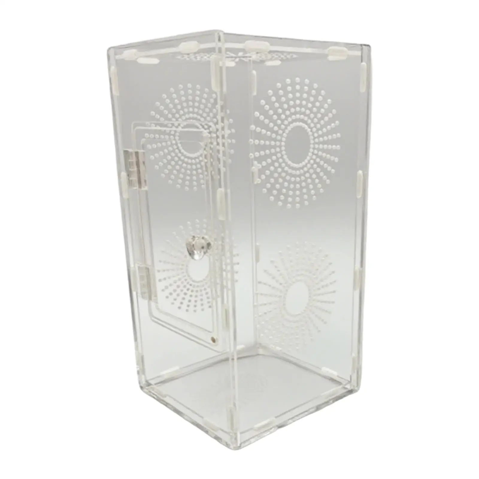 Acrylic Habitat Enclosure for Mantis Jumping Spider 15x15x30cm Accessory Quick Installation Multifunctional Transparent