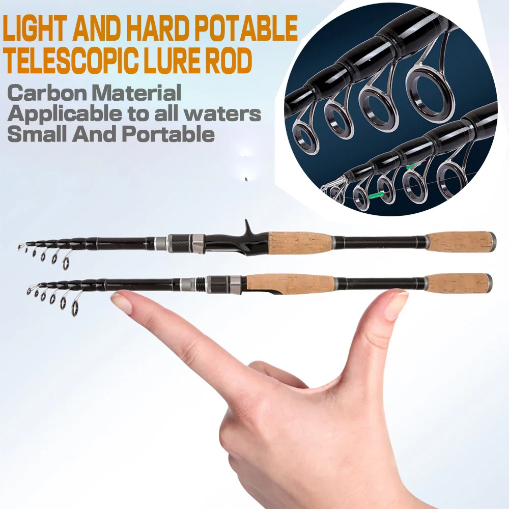 Portable Telescopic Fishing Rods 1.8M -3.0M Carbon Fiber Spinning Casting Fishing Rod Lure Tackle for fishing rod