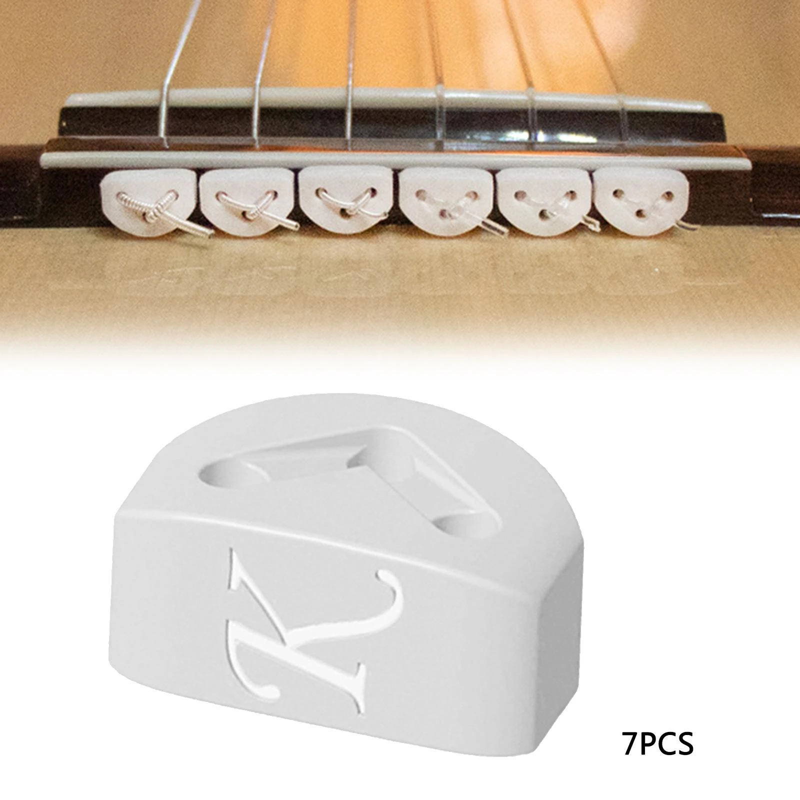 7 Pack de retenedores de cuerdas guitarra, corbata de cordón de Triple curva guitarra clásica, accesorios de ukelele de Flamenco, reemplazo| | - AliExpress