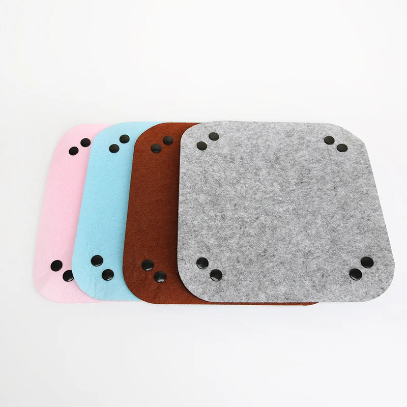 Foldable Felt Storage Tray Bin, Multi-Purpose Desktop Organizer for Office Home, Grey Pink Collapsible Storage Box