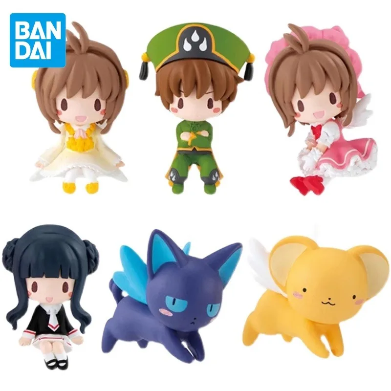 

Фигурки героев мультфильма BANDAI, оригинальные Аниме фигурки гасяпона, Сакура, Рождественское украшение, Подарочные игрушки для детей