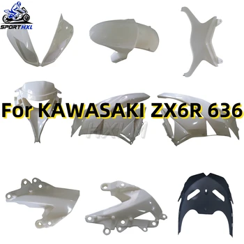 New ABS Motorcycle fairing kit for Kawasaki zx6r ZX-6R 09 10 11 12 Ninja 2009 2010 2011 2012 white Unpainted fairings Kit