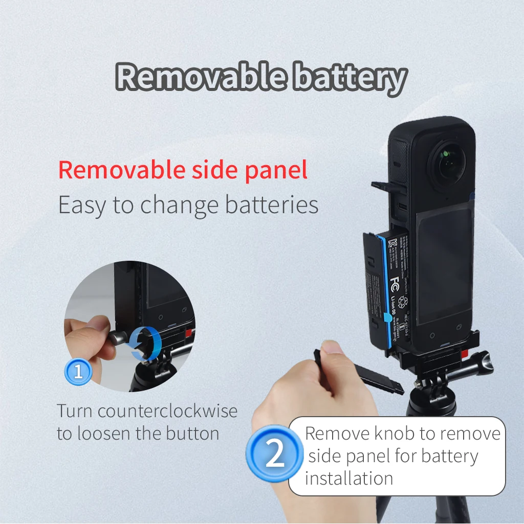 Aluminum Quick Release Mount L Bracket Cold Shoe Magnetic Adapter for X4 X3 X5