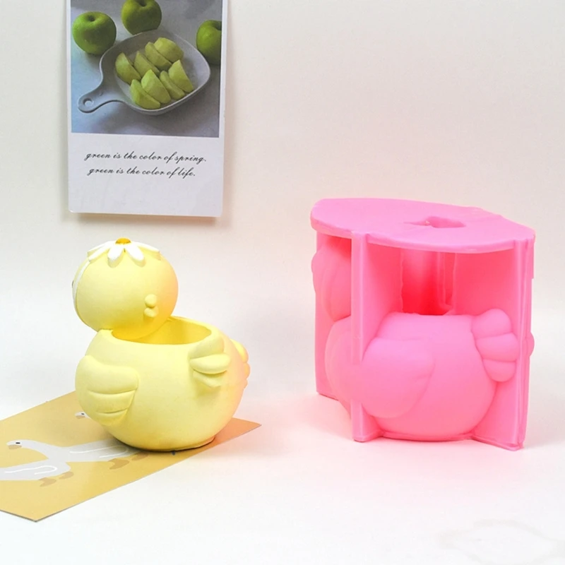 Silicone Molds DIY Cement Succulent Planter Flower Pots Mold Pen Holder