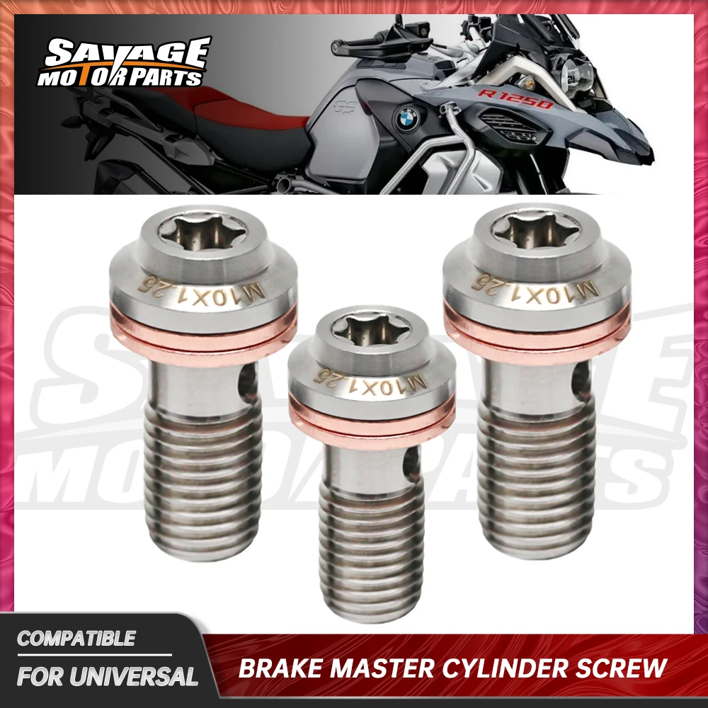 Motorcycle Universal Front Rear Brake Master Cylinder Screw Oil Hose