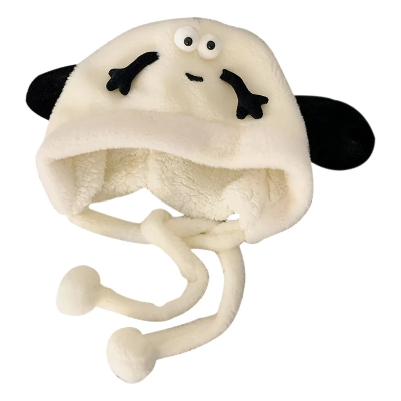 

Зимняя шапка для женщин, шерстяные плюшевые шапки с утолщенными ушками, зимние шапочки, капот, Прямая доставка