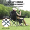 VEVOR Camping Folding Chair for Adults Portable Outdoor Lumbar Back Padded Arm Chairs for Beach Lawn Picnic Fishing Backpacking 3