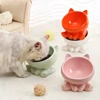 Cat Bowl Pet Accessories Ceramic Diagonal High Feet Cute Protection Cervical Spine Dog Bowl Drink Water Bowl Pet Supplies 2