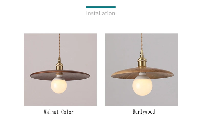 Nordic Solid Wood Pendant Light Bedside Dining Table Art Decorative Log Lamps Creative Restaurant Bar Tea Room Hanging Light E27
