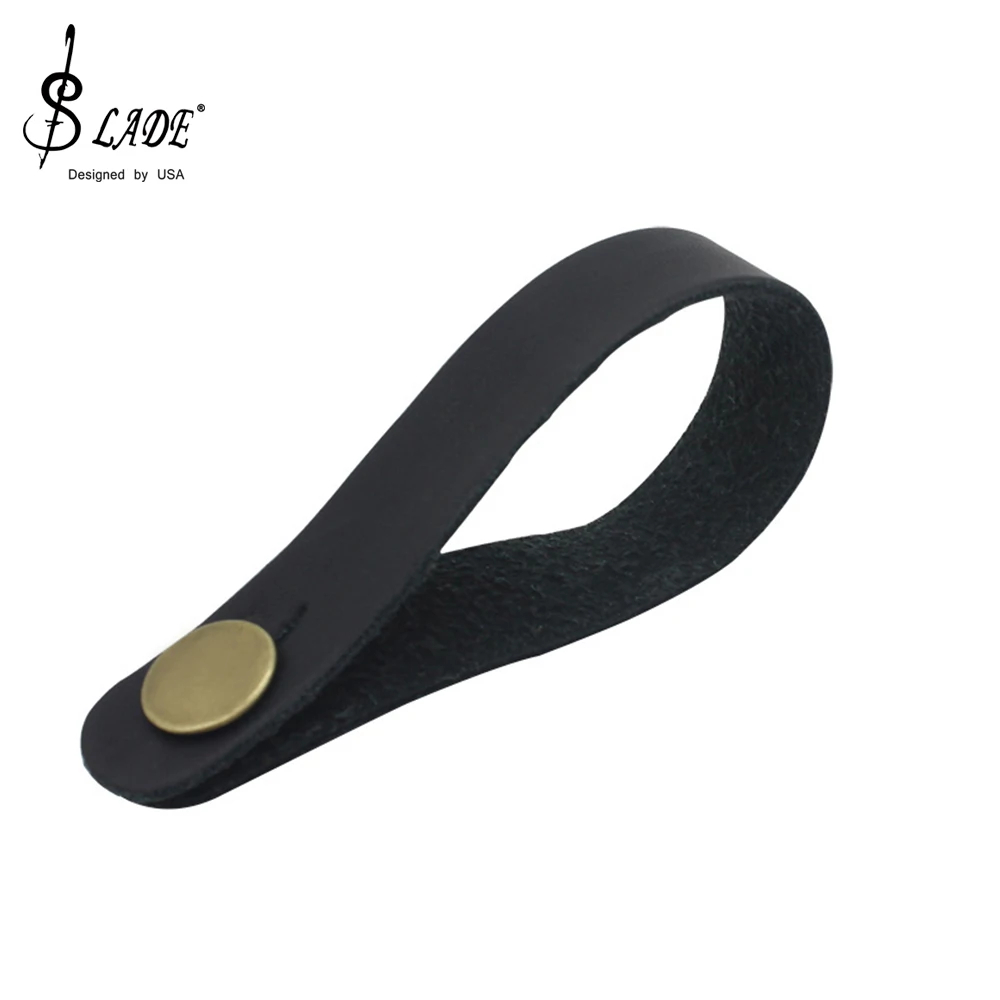 Premium Leather Guitar Neck Strap with Safe Lock - Stylish Accessory
