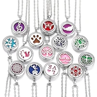 New Tree Of Life Aromatherapy Necklace Stainless Steel Essential Oil Diffuser Amulet Perfume Locket Pendant Women Jewelry Gift - Image 5