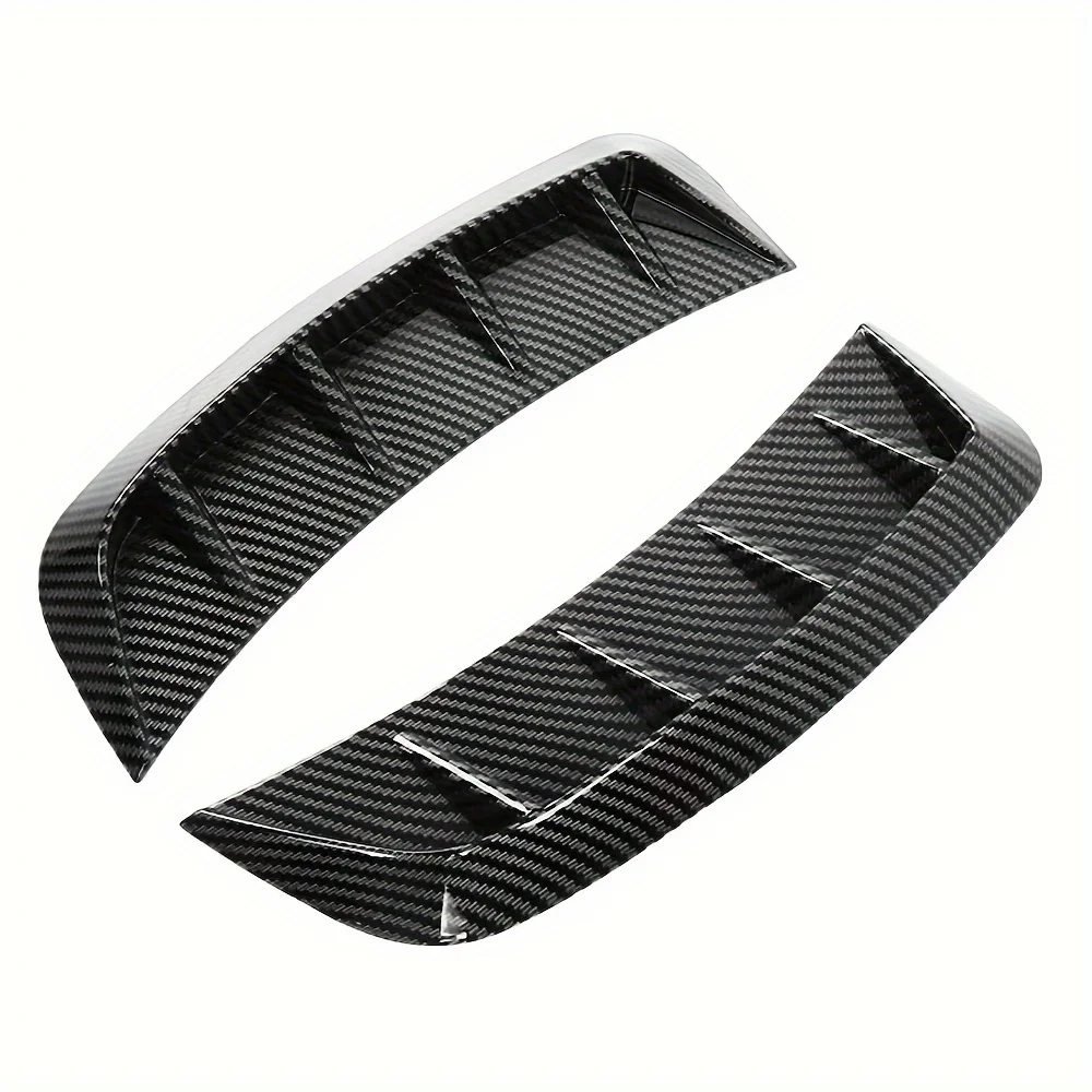 EVGATSAUTO Universal Car Vent Cover Stickers - Black ABS Decorative Trim For Side Air Vents