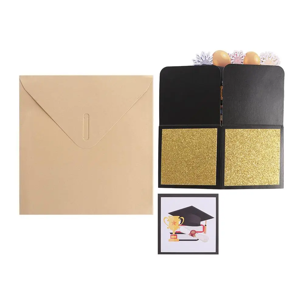 Paper 3D Pop Up Graduation Greeting Card Handmade Wishing Congrats Grad Card Unique Funny Graduation Gift Party Decoration