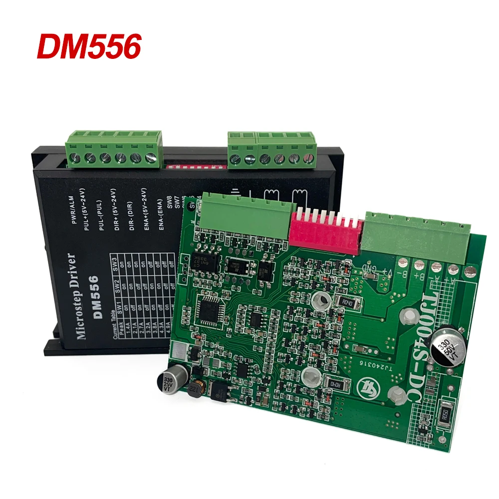MHCN DM556 DM556D Stepper Motor Microstep Driver VDC20-50V/1.4-5.6A Fit 2-Phase Nema 17 Nema23 for CNC 3D Printer