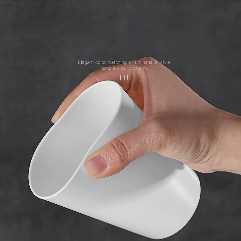 Solid Color Mouthwash Cup Simple Toothbrush Cup Plastic Mouthwash Bathroom Accessory 1