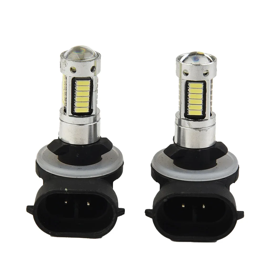 

881 LED Bulbs DC 12V DRL Fog Light H27 Headlight LED 6000k White Daytime Running Lights Useful 2 Pcs 4014 30SMD Durable