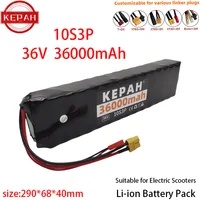 Batterie au Lithium Rechargeable 36V 36Ah 18650 10S3P 500W batterie de Scooter électrique 36V modifiée avec BMS, SYP XT60 JST 1