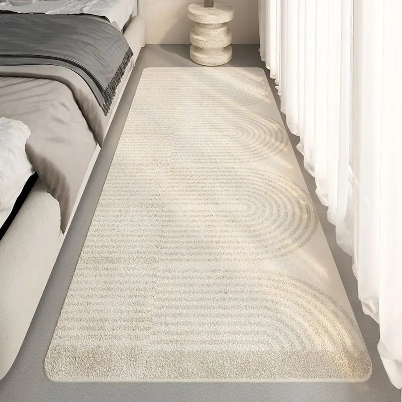 Striped Bedroom Carpet Bedside Rug Living Room Plush Floor Mat For Children