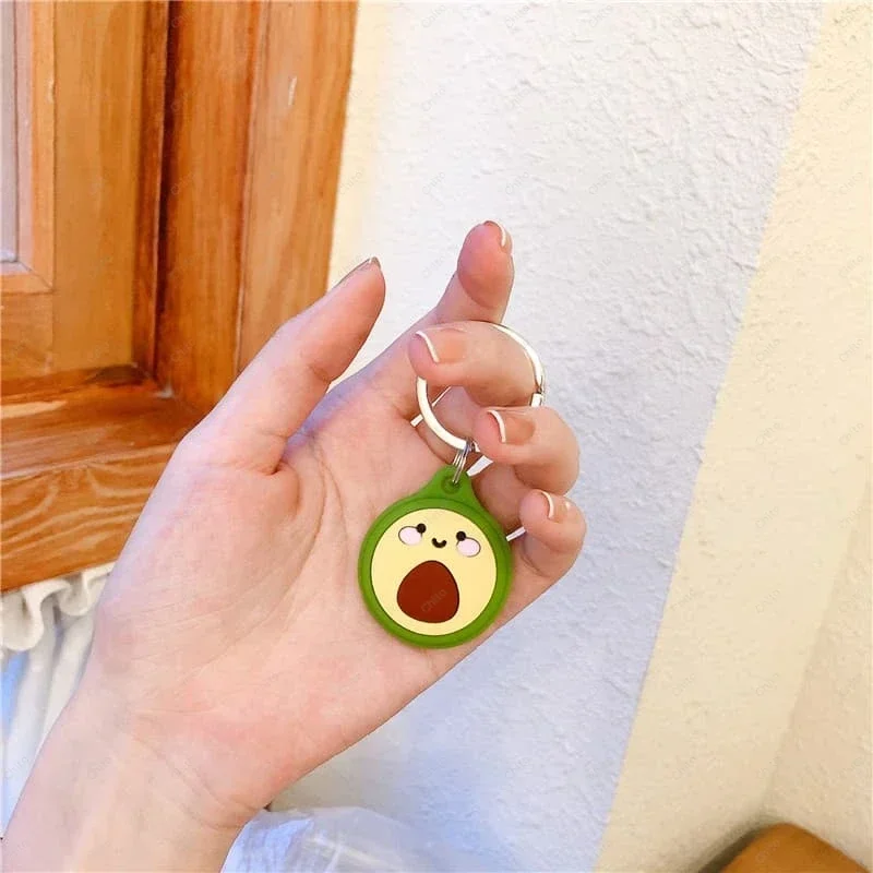 Airtag Case Cute Cartoon Soft Silicone Protective Cover For Apple Airtags Holder KeyChain Shell Tracker