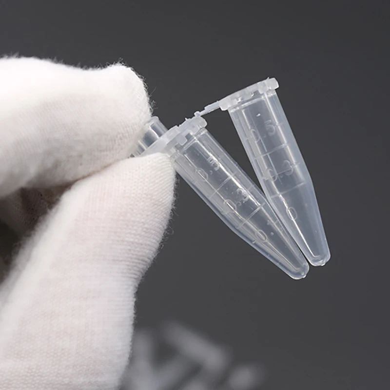 50 Pcs / 0.5ml Modern Laboratory Transparent Ultra-fine Plastic Centrifuge Test Tube Container Lid Laboratory Supplies plastic test tubes,centrifuge tube