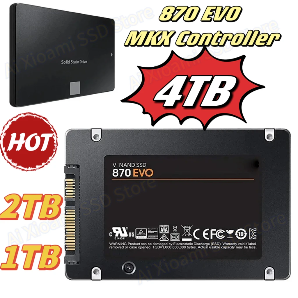 

4TB Solid State Disk Ssd 870 Evo 250gb 500gb 1tb 2tb 4tb Internal Hdd Hard Drive Sata3 2.5 Inch Laptop Desktop Pc Mlc Disco Duro