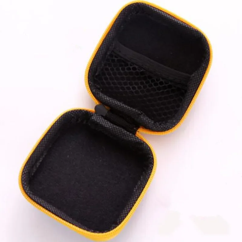 Earphone Holder Case Storage Carrying Hard Bag Earphone Pouches Storage Cases Black Box Coin Purse USB Cable Key Organizer